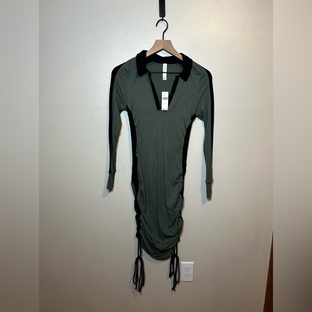 Daily Practice‎ by Anthropologie Long-Sleeve Colorblock Polo Midi Dress - Picture 3 of 7